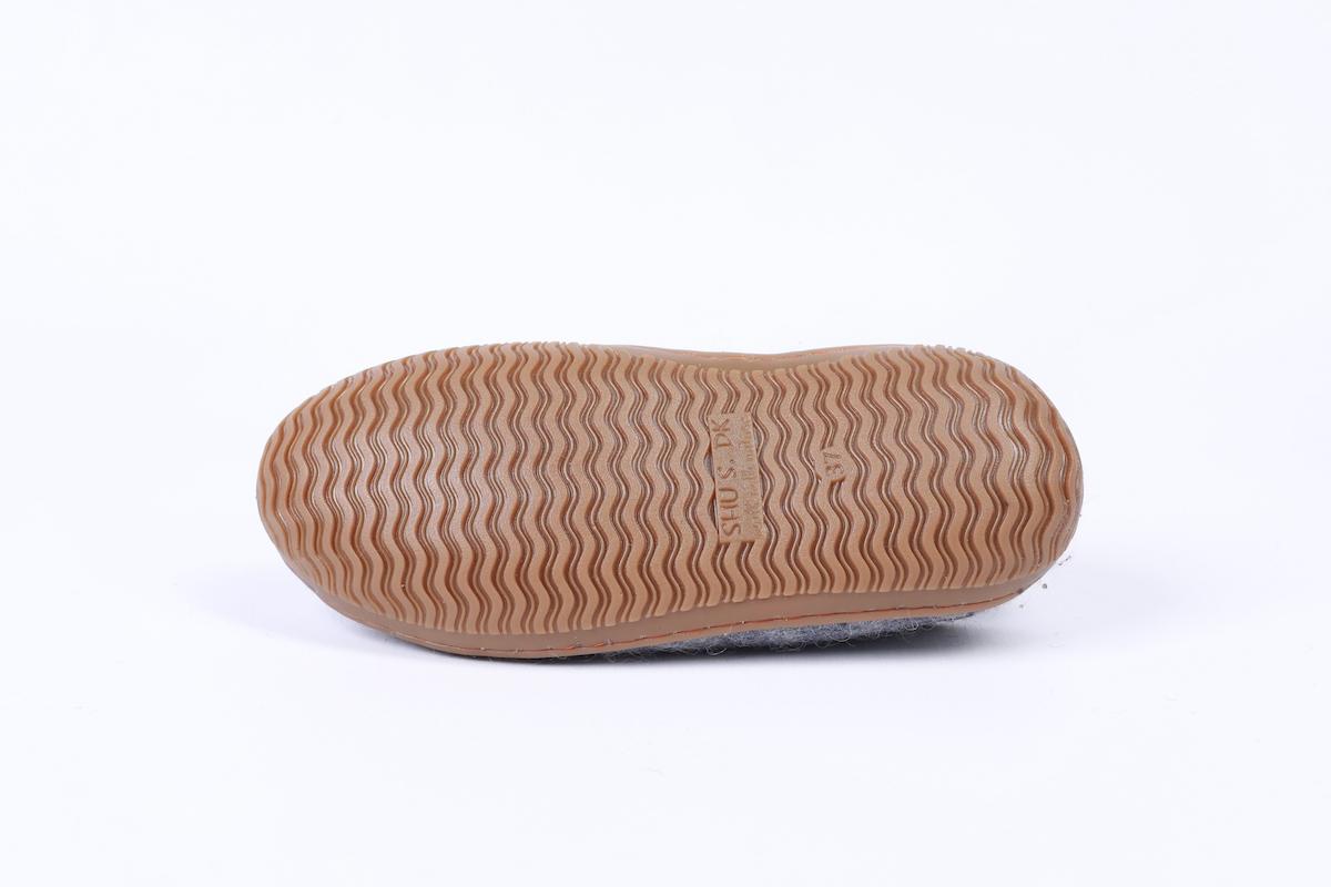 Uldtøffel (100% ren uld) m/Gummisål - Dansk Design fra SHUS
