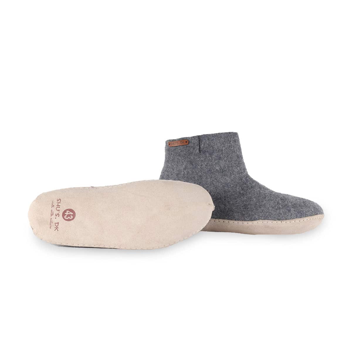 Uldstøvle (100% ren uld) - Model Denim m/sål i skind - Dansk Design fra SHUS