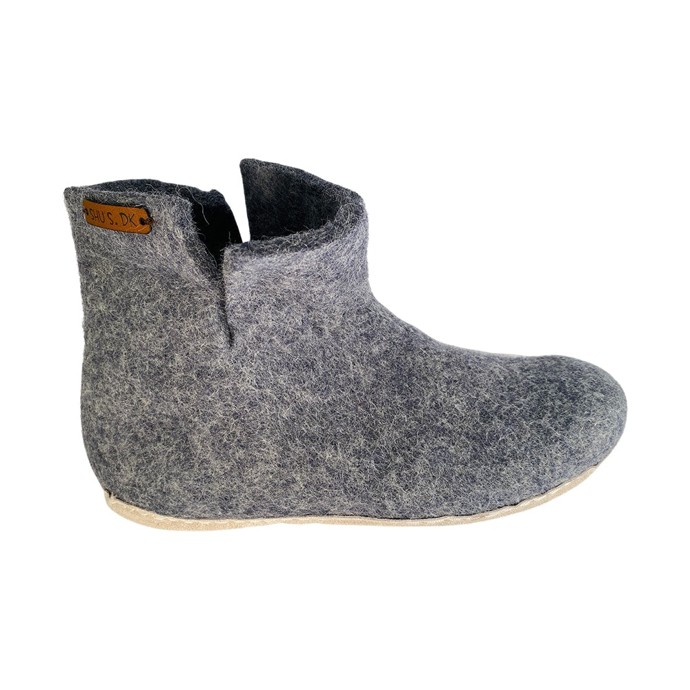 Uldstøvle (100% ren uld) - Model Denim m/sål i skind - Dansk Design fra SHUS