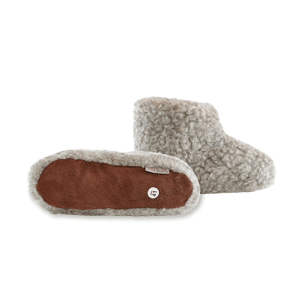 Fluffy Uldstøvle (100% ren uld) - Model Grå - Dansk Design fra SHUS