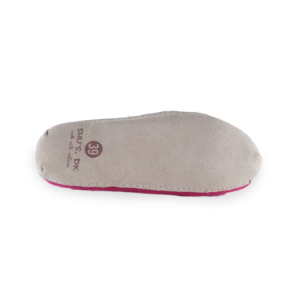 Sutsko af uld til dame fra SHUS.dk – håndlavet af 100% New Zealandsk uld, ruskindssål, og ideelle til alle årstider.