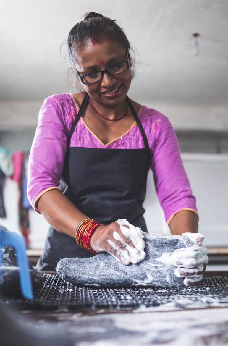 Shu's hjemmesko af 100% ren uld - rød