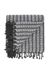 Plaid med frynser i 100% bomuld - 135 x 200 cm. fra Rugs’N’More