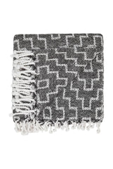 Plaid med frynser i 100% bomuld - 135 x 200 cm. fra Rugs’N’More