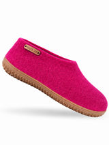 Uld hjemmesko (100% ren uld) - Model Pink m/Gummisål