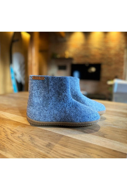 Filtstøvle (100% ren uld) - Model Denim m/Gummisål