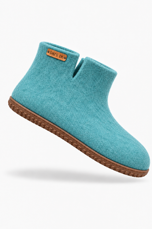 Uldstøvle (100% ren uld) - Model Ocean Mist m/Gummisål