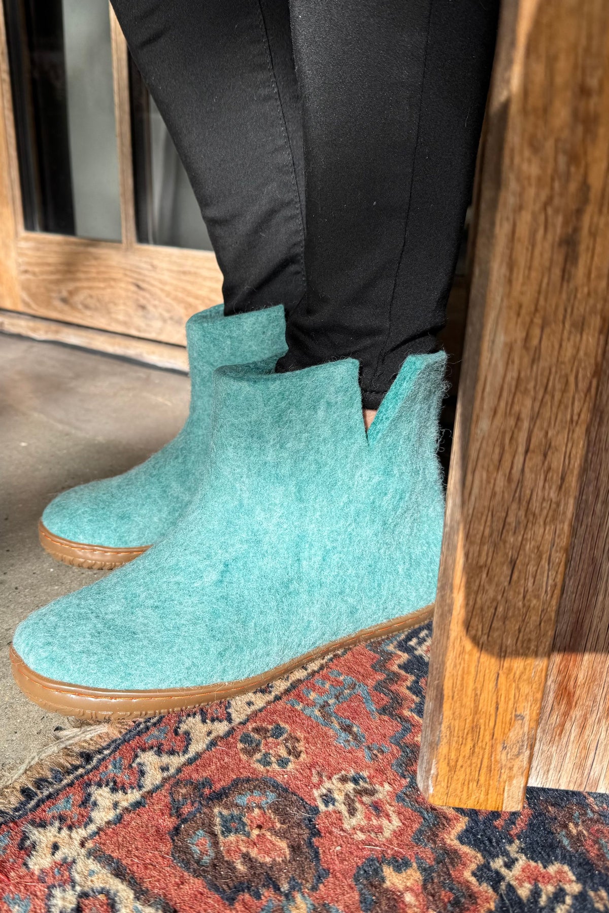 Uldstøvle (100% ren uld) - Model Ocean Mist m/Gummisål