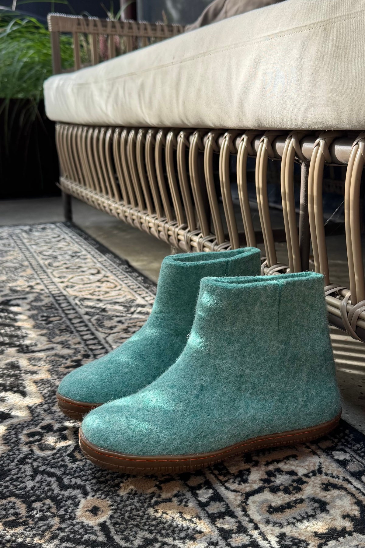 Uldstøvle (100% ren uld) - Model Ocean Mist m/Gummisål