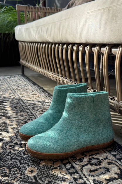 Uldstøvle (100% ren uld) - Model Ocean Mist m/Gummisål