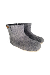 Uldstøvle Børn (100% ren uld) - Model Denim m/sål i skind - Dansk Design fra SHUS