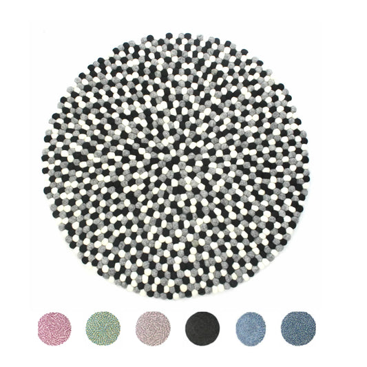 Kugletæppe i 100% ren Nepal uld