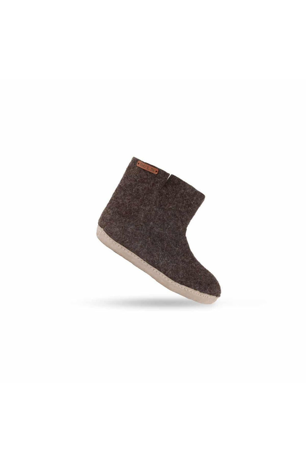 Uldstøvle (100% ren uld) - Model Brun m/sål i skind - Dansk Design fra SHUS