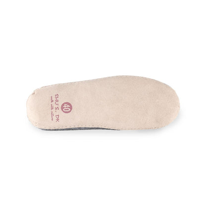 Uldhjemmesko (100% ren uld) - Model Denim m/sål i skind - Dansk Design fra SHUS