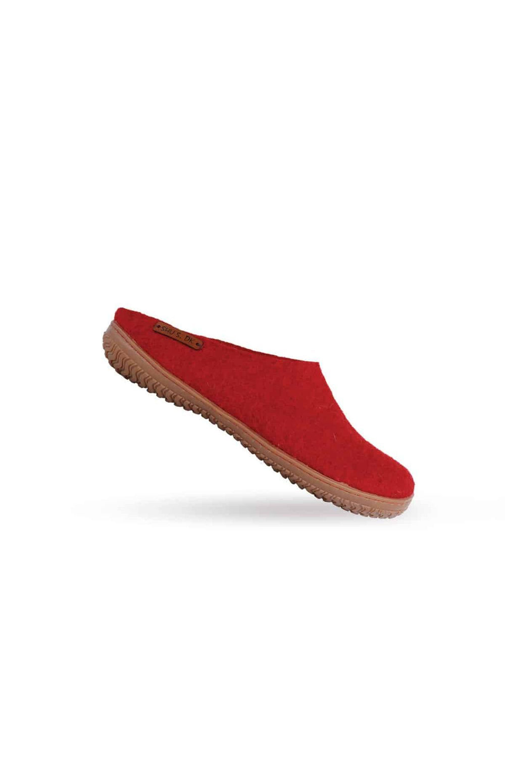 Sutsko af 100% ren uld - Model Rød m/Gummisål - Dansk Design fra SHUS