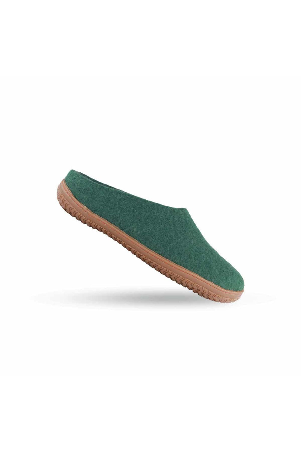 Uldtøffel (100% ren uld) - Model Grøn m/Gummisål - Dansk Design fra SHUS