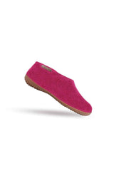 Uld hjemmesko (100% ren uld) - Model Pink m/Gummisål - Dansk Design fra SHUS