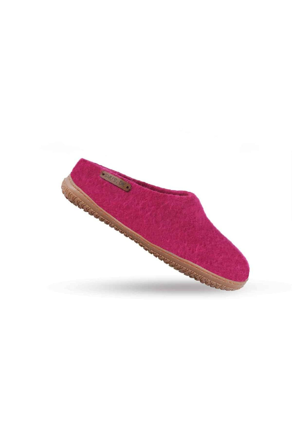 Uldtøffel (100% ren uld) – Model Pink m/Gummisål – Dansk Design fra SHUS