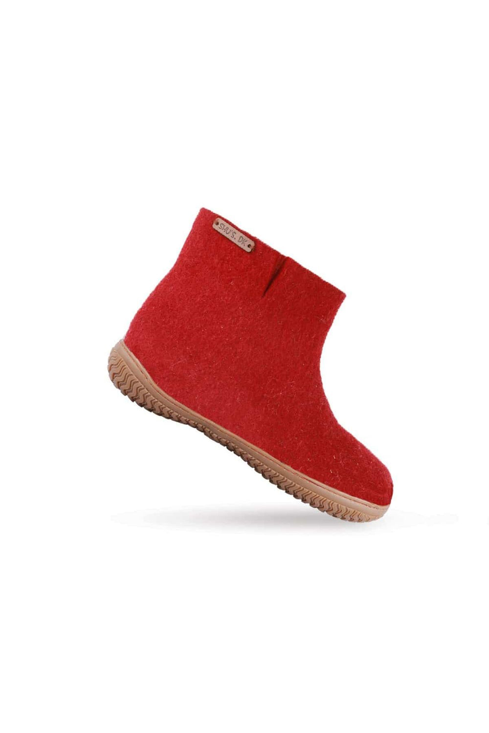 Uldstøvle (100% ren uld) - Model Rød m/Gummisål - Dansk Design fra SHUS