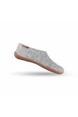 Uldhjemmesko (100% ren uld) - Model Grå m/Gummisål - Dansk Design fra SHUS