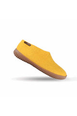 Uldhjemmesko (100% ren uld) - Model Karry gul m/Gummisål - Dansk Design fra SHUS