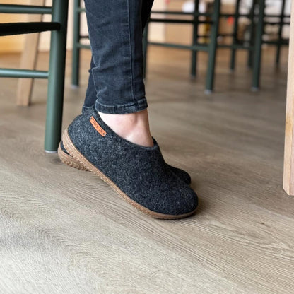 Uldhjemmesko (100% ren uld) - Model Koks m/Gummisål - Dansk Design fra SHUS